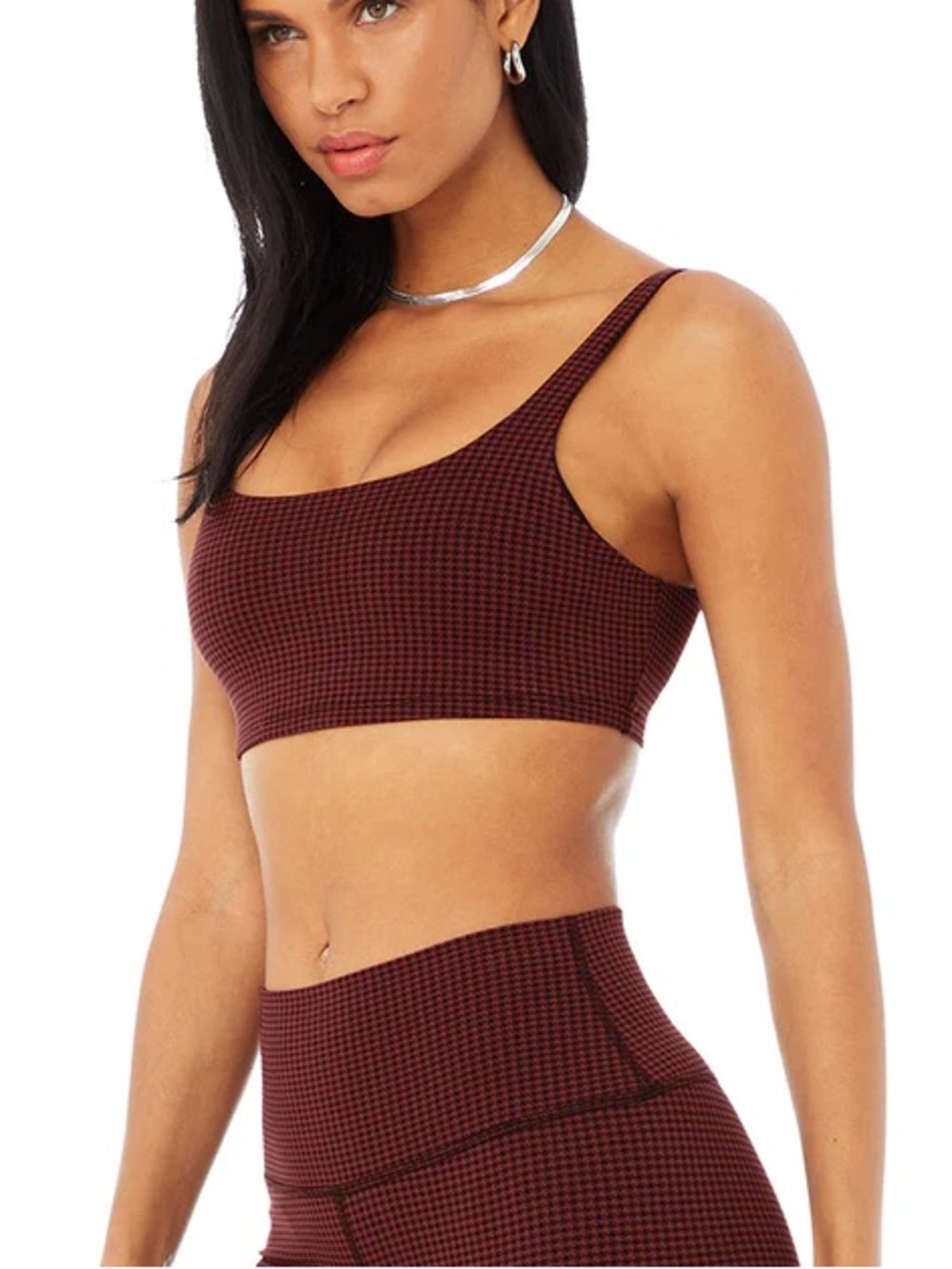 Alo Yoga Micro Houndstooth Bra Size small